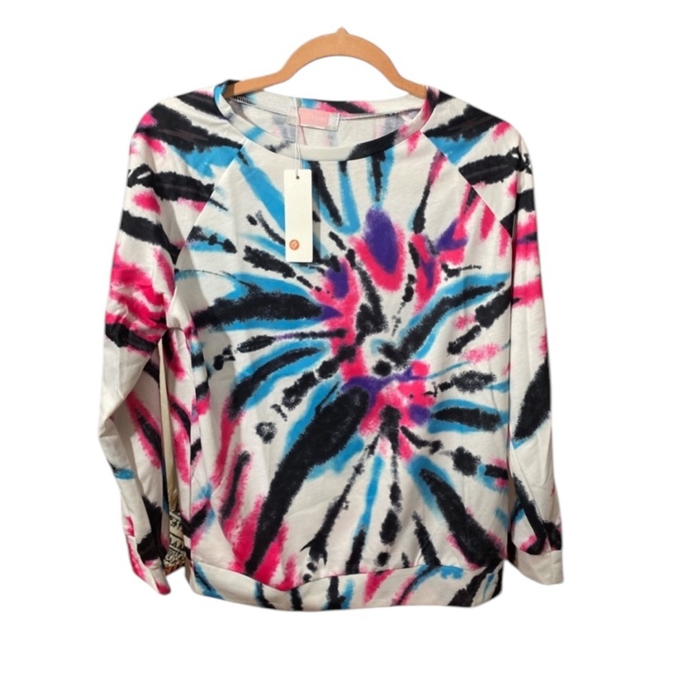 C + D + M tie-dye, lightweight sweatshirt medium
